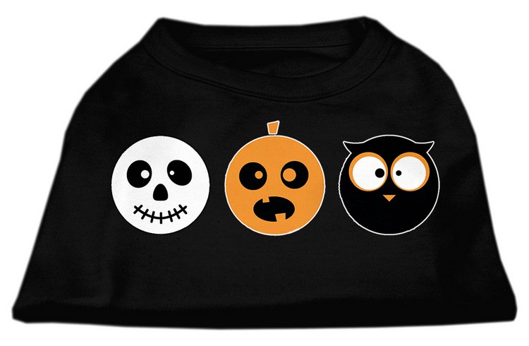 The Spook Trio Screen Print Dog Shirt Black Lg